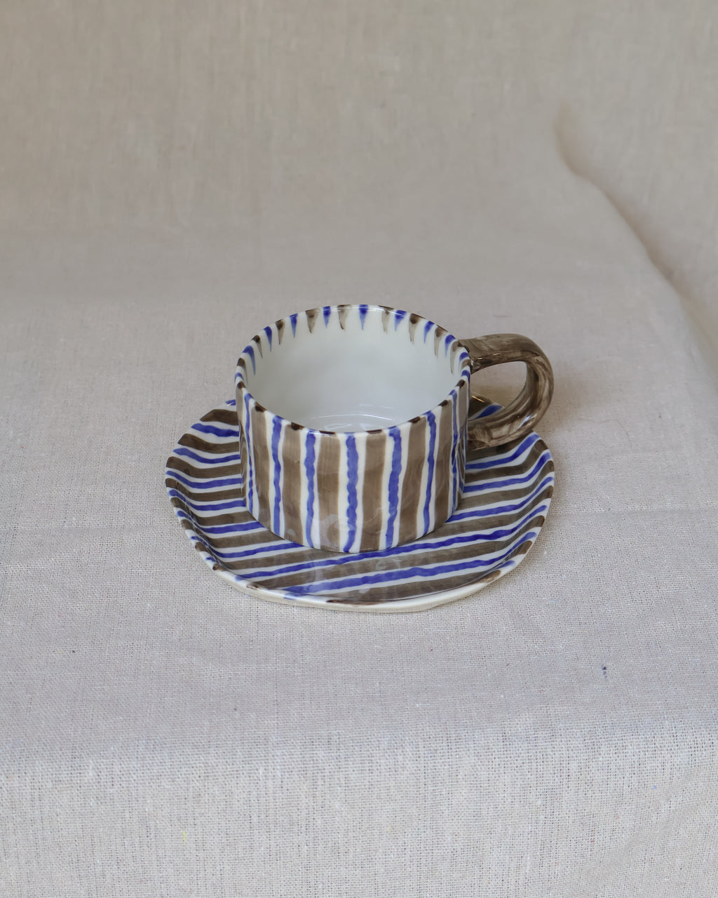 Ceria Haus Striped Series 1 Mug & Saucer