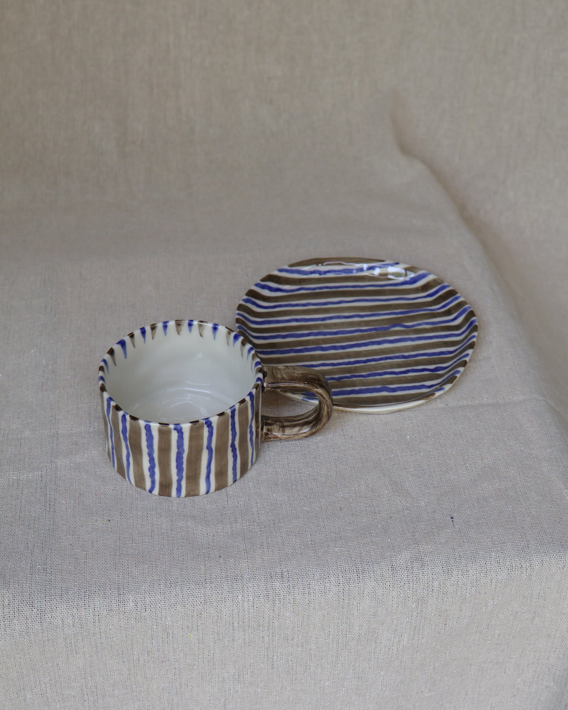 Ceria Haus Striped Series 1 Mug & Saucer