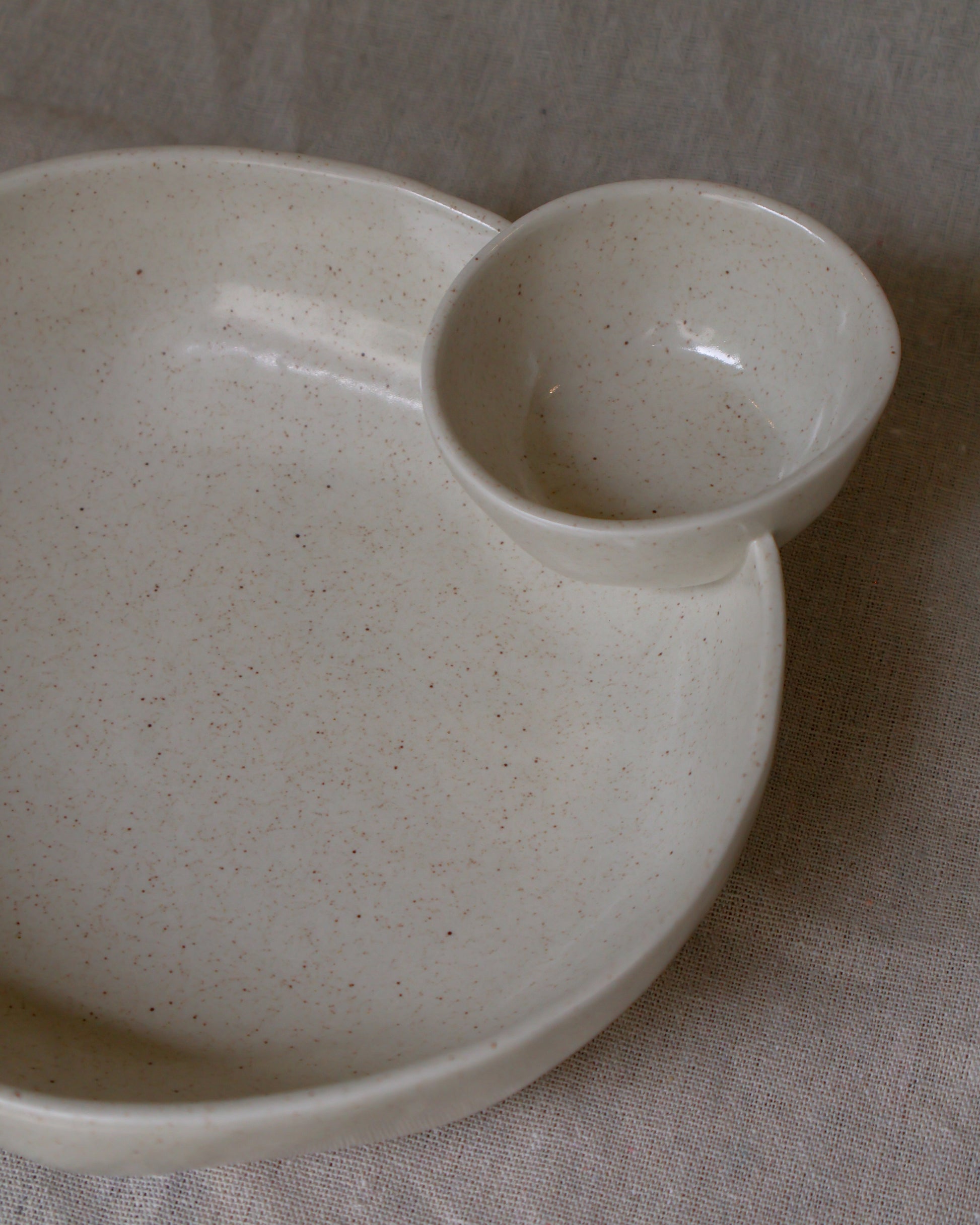 Let's Get Dippy Snack Bowl with Attached Dip Dish