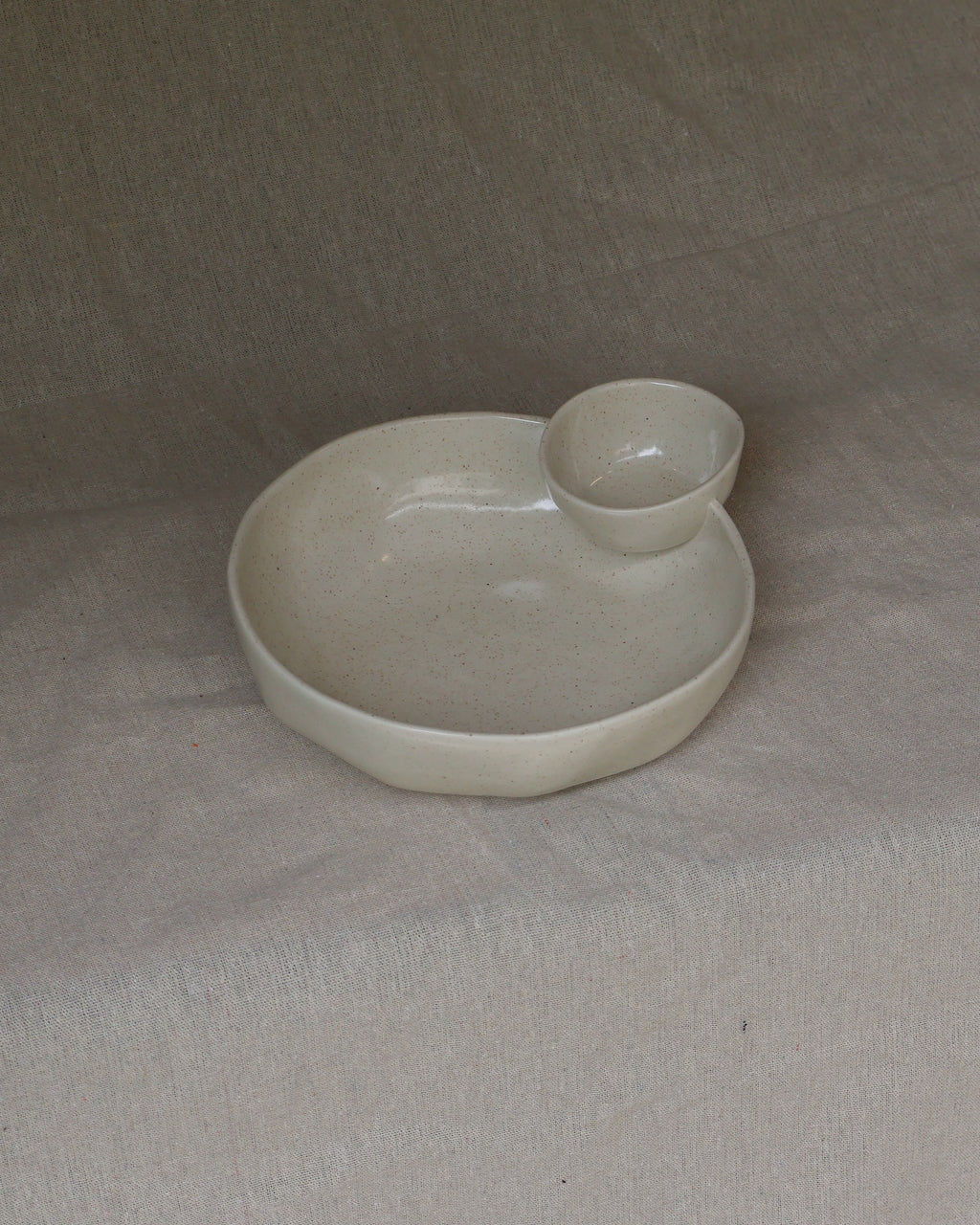 Let's Get Dippy Snack Bowl with Attached Dip Dish