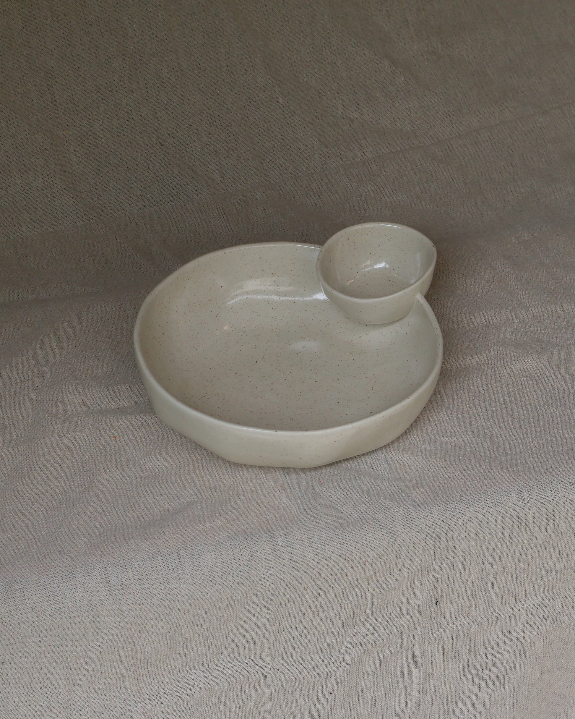 Let's Get Dippy Snack Bowl with Attached Dip Dish