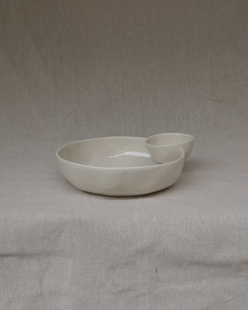 Let's Get Dippy Snack Bowl with Attached Dip Dish