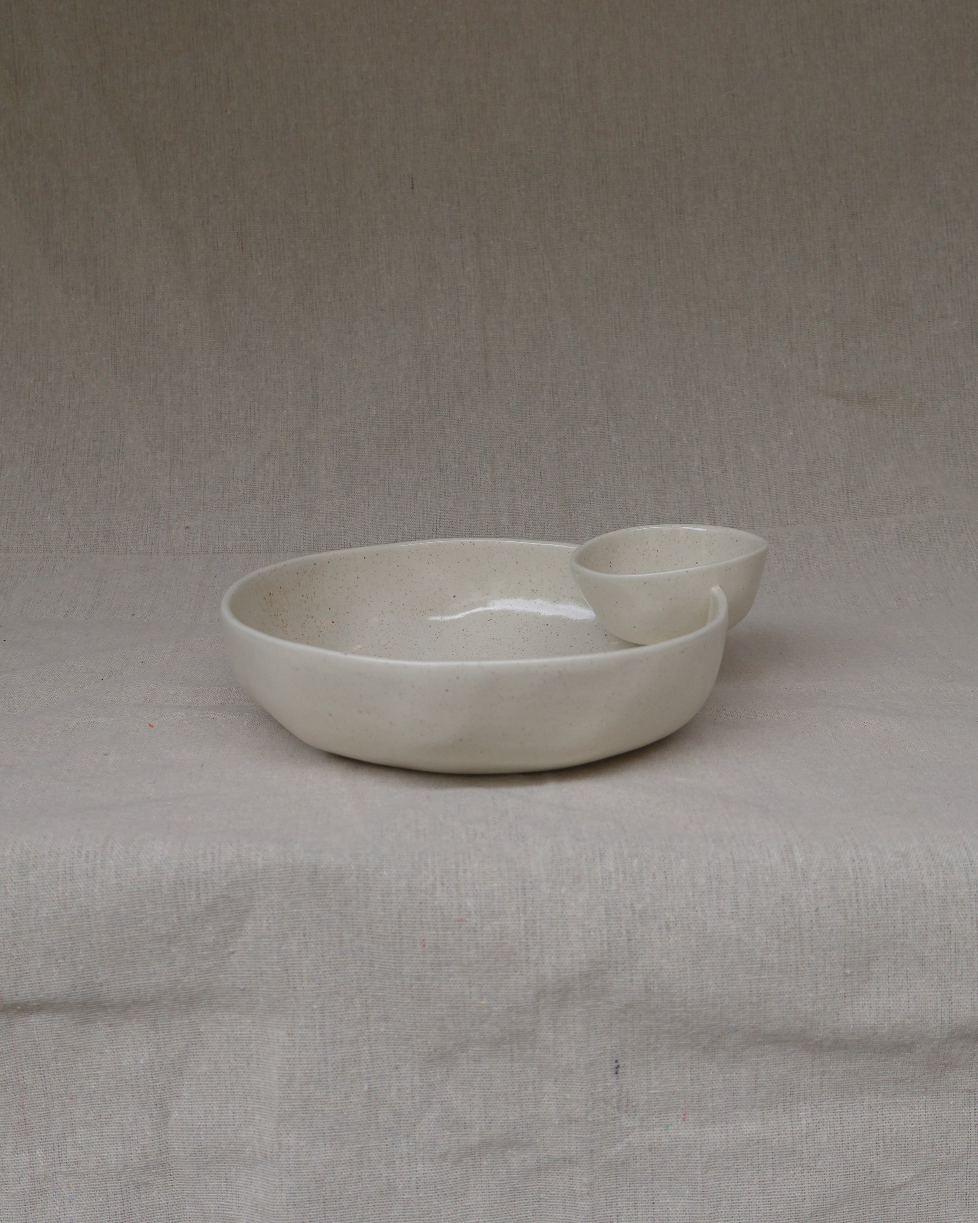Let's Get Dippy Snack Bowl with Attached Dip Dish