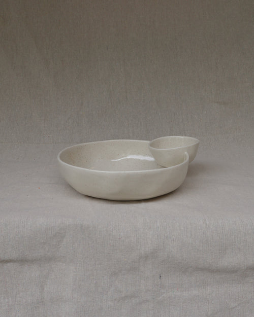 Let's Get Dippy Snack Bowl with Attached Dip Dish