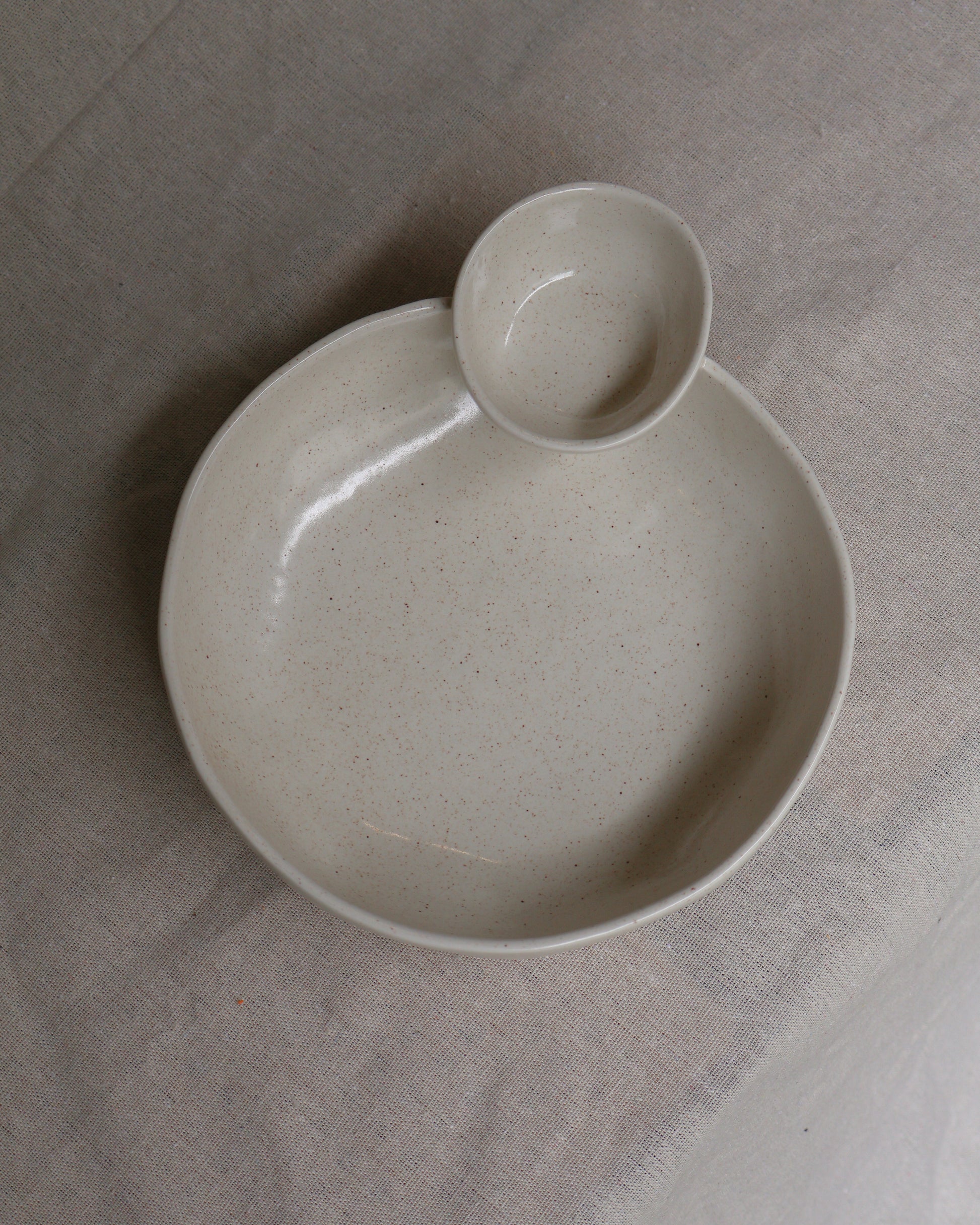 Let's Get Dippy Snack Bowl with Attached Dip Dish