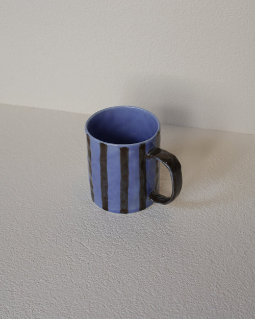 Blue Cocoa Stripes 300ml Ceramic Mug