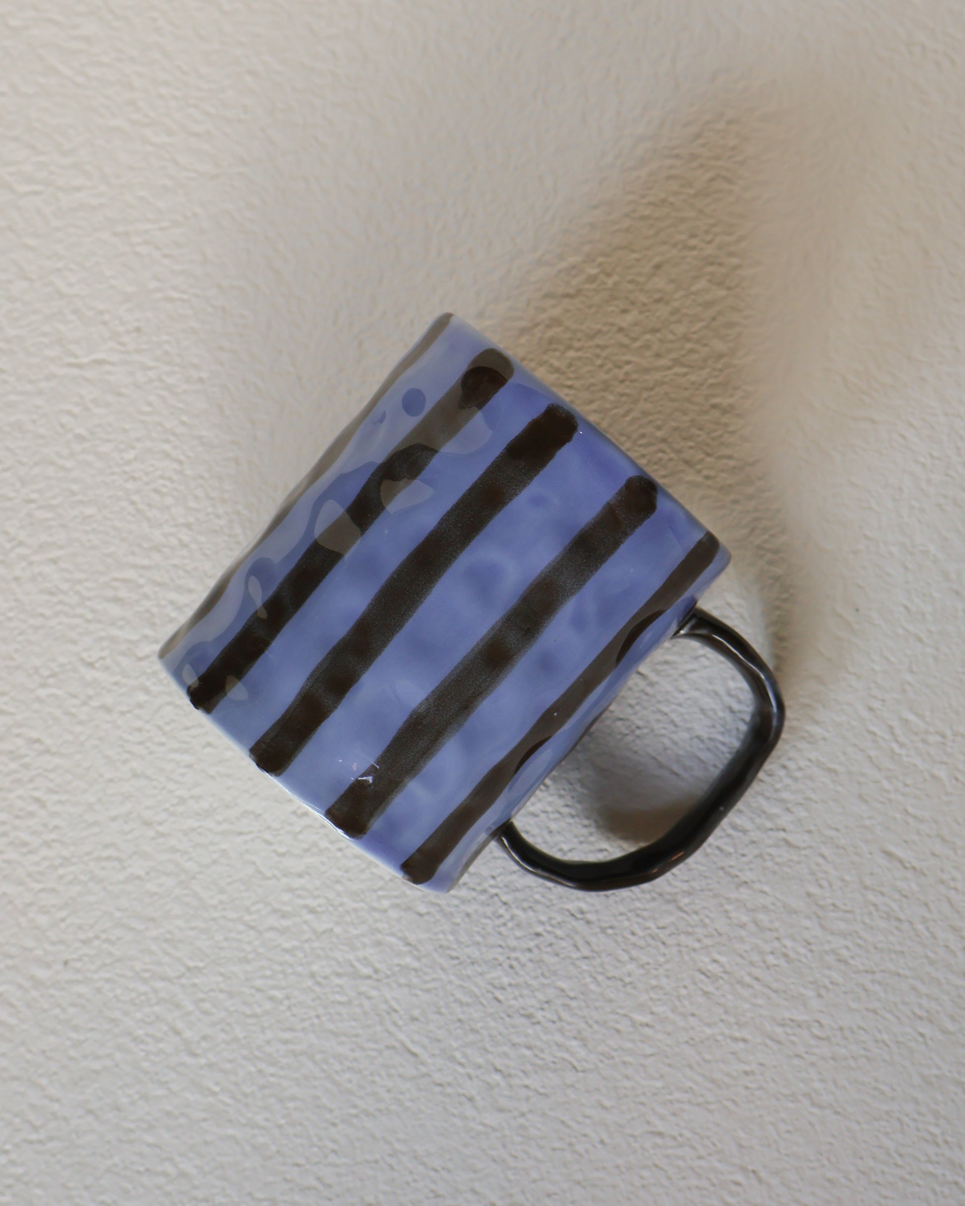 Blue Cocoa Stripes 300ml Ceramic Mug